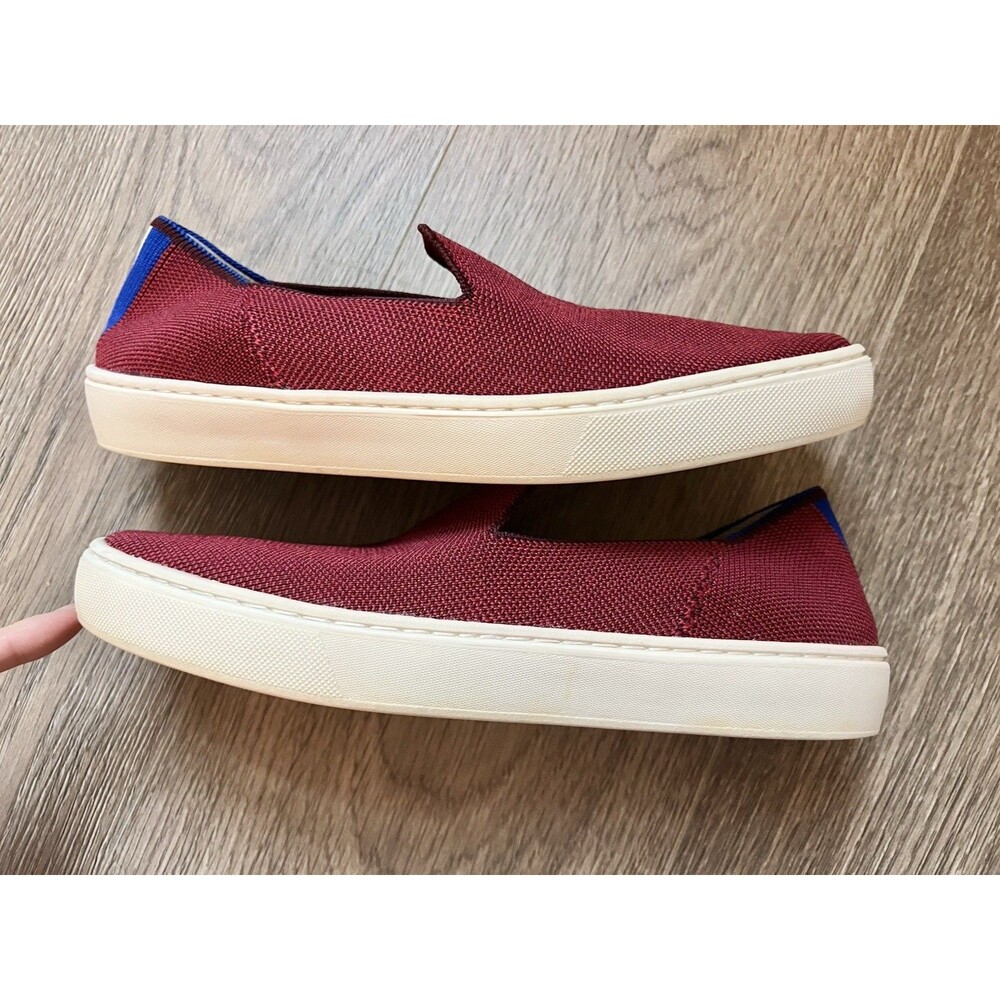 Rothy's Sneakers Womens Size 8 Garnet Red Slip-On Beach Resort Cruise Vacation - Picture 7 of 10